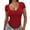 Red, variant on Tops for Women Trendy Short Sleeve T Shirt Crew Neck Slim Fit Underscrub,Red,XS
