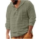 thumbnail image 1 of pstuiky Camisas casuales de manga larga para hombre, Blusa informal de manga larga con cuello redondo y botones para hombre tops de invierno para hombre xxxl, 1 of 5