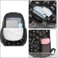 thumbnail image 4 of Black Cat Black Pattern 17" Waterproof Oxford School Backpacks for Teens, S-Shape Padded Straps, for School, Travel, Hiking, Camping, 4 of 5