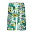 thumbnail image 4 of Men Drawstring Waist Swimwear Beach Shorts Swim Trunks With Pockets Light Blue XL, 4 of 5