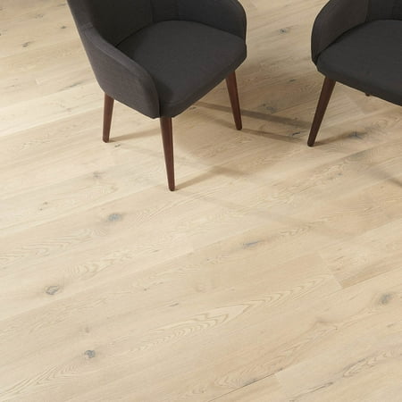 Flooors by LTL Smoked White Lacquer 35/64 in. Thick x 7-31/64 in. Wide x 74-51/64 in. Length Engineered Hardwood (Best Engineered Wood Flooring For High Traffic)