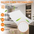 thumbnail image 5 of Debonair Grounding Sheets,90% Organic Cotton + 10% Pure Silver Fiber, Grounding Bed Sheets with Grounding Cord for Healthy Sleep Therapy for Adults,White, 5 of 8