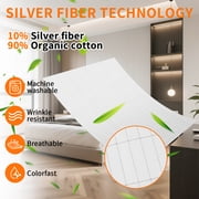 Debonair Grounding Sheets,90% Organic Cotton + 10% Pure Silver Fiber, Grounding Bed Sheets with Grounding Cord for Healthy Sleep Therapy for Adults,White