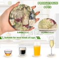 thumbnail image 3 of Haosy Set of 6 Drink Woven Coaster with Holder Heat Resistant Non-Slip Bar Coasters 4 Inches Grape and Wine, 3 of 7
