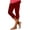 Red-600427BB, variant on Capri Leggings for Women Tummy Control High Waisted Cropped Jeggings with Metal Ring Hem Slim Fit Capri Dress Pants for Women Red S