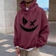 thumbnail image 1 of Sudadera con capucha para mujer, estampada, cuello redondo, manga larga, sudadera con capucha, camiseta, blusa, blusa de poliéster para hombre, 1 of 5