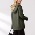 thumbnail image 3 of Yokua Women's Fleece Zipper Jacket with Pockets Oversized Long Sherpa Hoodie Plush Coat, 3 of 17