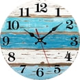 thumbnail image 1 of Stylish and Silent Beach Blue Wall Clock for Your Kitchen - Battery Operated, 1 of 10