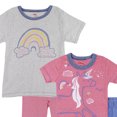 thumbnail image 2 of Set de Pijama 4 Piezas en Algodón Hipoalergénico Playeras Manga Corta, Pantalón y Pantalón Capri Baby Creysi  Rosa 3X Años, 2 of 3