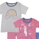 thumbnail image 2 of Set de Pijama 4 Piezas en Algodón Hipoalergénico Playeras Manga Corta, Pantalón y Pantalón Capri Baby Creysi  Rosa 2 Años, 2 of 3