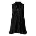 thumbnail image 4 of QUNYINEY Sleeveless Everyday Dresses for Women Mini Summer A Line Black Sundress Collared with Pockets Ruffle Loose Fit Dresses, 4 of 7