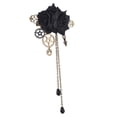 thumbnail image 1 of Broche de horquilla mecánica Steampunk con borlas, broche de joyería con estilo Negro, 1 of 9