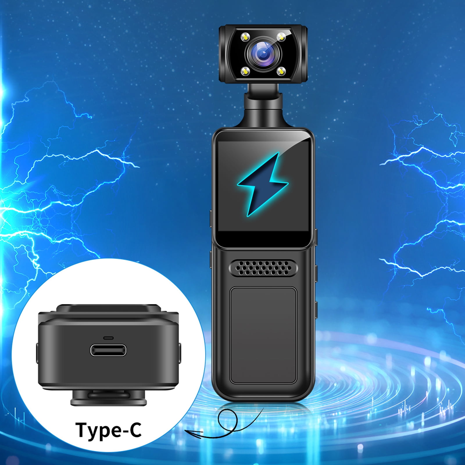 Portable Handheld 4K Pocket Camera 180 Degree Rotating Camera Portable Digital Video Recorder Cycling Sports Camcorder