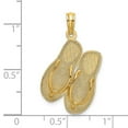 thumbnail image 3 of FB Jewels 14K Yellow Gold Ocean City High Polish Double Flip-Flop Large Pendant, 3 of 4