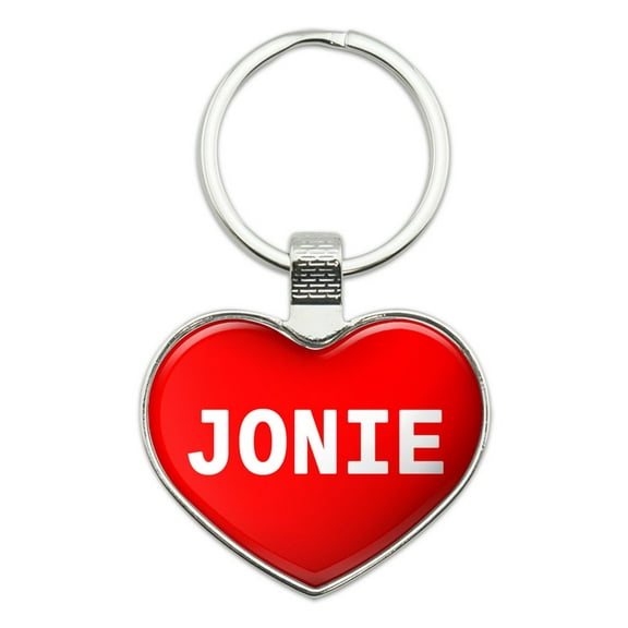 Jonie I Love Name Heart Metal Key Chain