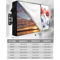 thumbnail image 2 of Blue Poppy Flowers Outdoor TV Cover 48 to 50 Inch Weatherproof, Red Patriotic Floral Watercolor 600D Oxford TV Covers with Waterproof Zipper, Outside Flat TV Screen Protector Size 48"W x 30"H x 4.5"D, 2 of 7