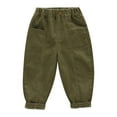 thumbnail image 2 of uublik Boys Girls Joggers Pants Size 2T-10 Casual Pants Elastic Waist Hiking School Uniform Sweatpants Joggers Army Green, 2 of 5