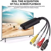 USB 2.0 Video Capture Adapter, VHS VCR USB Video Capture Card to DVD Converter, Support Mac OS X PC Windows 7 8 10 Vista XP