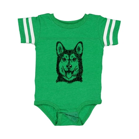 

Inktastic Siberian Husky Sketch Portrait Gift Baby Boy or Baby Girl Bodysuit