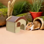 Nicehomfit Rustic Wooden Small Animal House for Hamsters Gerbils and Sugar Gliders in Cage Decor
