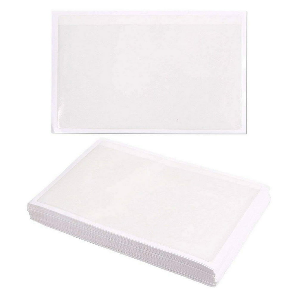 50Pack SelfAdhesive Card Pockets with Top Open on Long Side for