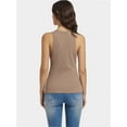 thumbnail image 5 of Women's Racerback Tank Top - Sleeveless Slim Fit Cami Shirt, Breathable Stretch Fabric, Casual Summer Blouse, 5 of 6