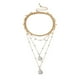 thumbnail image 5 of Collar para mujer, joyería para mujer, collar de perlas de arroz multicapa de metal, regalo de joyería para mujer, collar de perlas, 5 of 5