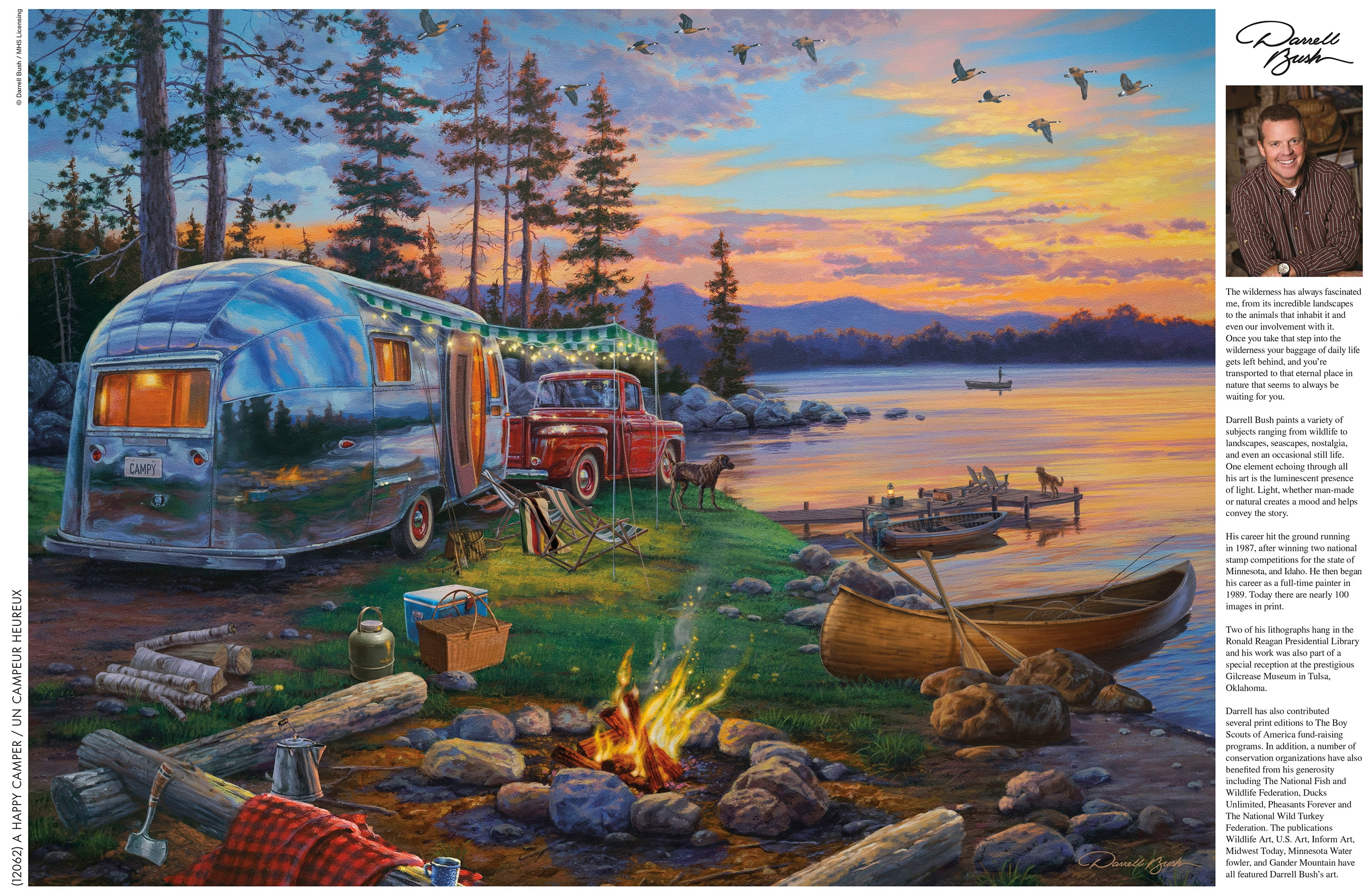 Buffalo Games Darrell Bush A Happy Camper 1000-Piece Interlocking Jigsaw Puzzle for Adults Ages 14+