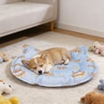 thumbnail image 1 of Alfombrilla refrescante de verano para gatos y perros, cama suave y transpirable, cojín plegable ligero para dormir, 43x30 cm o 58x40 cm, azul, 1 of 6
