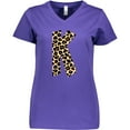 thumbnail image 3 of Inktastic Leopard Print Letter K Women's V-Neck T-Shirt, 3 of 5