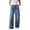 #+003Royal Blue, variant on Hogleaql Womens Jeans - High Waisted Straight Legg Fashion Lightweight Stretchy Straight Leg Button Denim Jeans with Pockets Baggy Trousers Dark GrayM