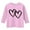 Pink, variant on Curuila Children Girls Tops Casual Heart Print Crew Neck Loose 3/4 Sleeves T Shirt Black Size 3-4 Years