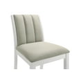 thumbnail image 6 of Armen living Nolan 26 in. Matte White Counter Height Rubberwood Barstool with Fog Fabric Seat, 6 of 10