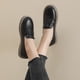 thumbnail image 4 of 2022 Zapatos planos de piel auténtica suave para primavera y otoño, zapatos sin cordones para enfermeras, mocasines planos blancos, 4 of 5