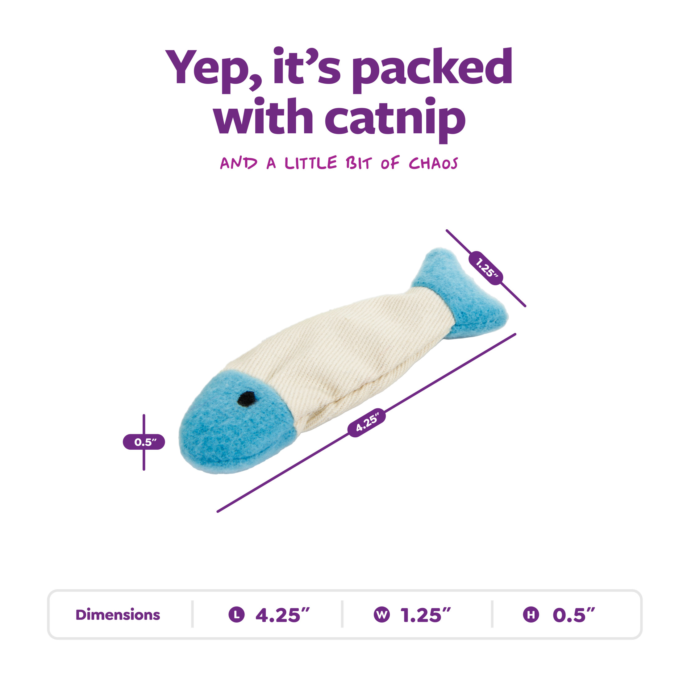 SmartyKat Fish Flop (Set of 9), Soft Plush Catnip Cat Toys with Crinkle Material, Filled with Pure & Potent Catnip