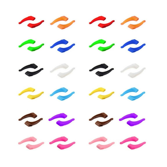 CIMAXIC 24Pair Eyeglasses Antiskid Ear Pads Silicone Comfortable Fit Non Slip for Active Use