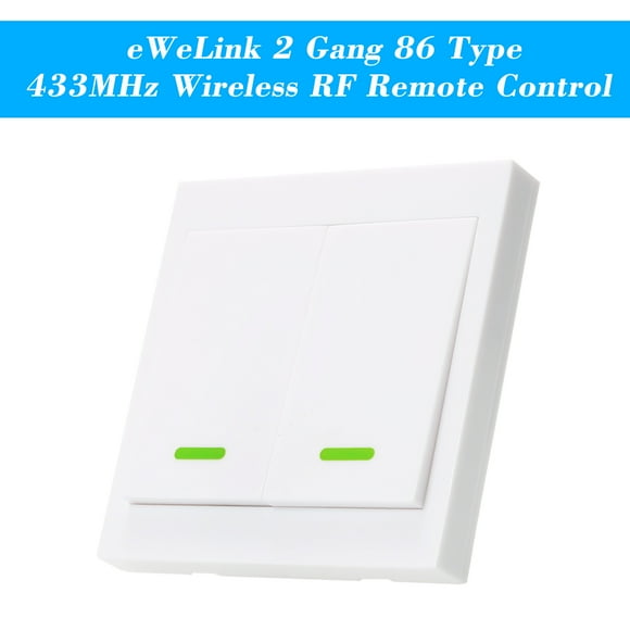 Graflsoa eWeLink 433MHz Dual-Channel Wall-Mounted RF Remote for Smart Home Control (Staircase Lighting, Bedside, Doorway, No Battery Included)