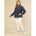 thumbnail image 2 of BluCasual ManLarCamiCon Botones Trabajo Top TalGrande PaMujer Azul Marino 3XL, 2 of 6