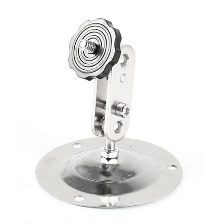 Unique Bargains Silver Tone Adjustable CCTV Camera Security System Metal Stand Bracket