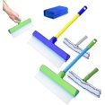 thumbnail image 1 of Aquaswipe Kit de Raclette de Fenêtre en Silicone Recyclable, Raclette de Nettoyage de Fenêtre Multifonctionnelle 3 en 1, Raclette en Caoutchouc Rotative et Récurant en Microfibre pour Douche, Verre, Miroir, Porte de Voiture (Mix), 1 of 8
