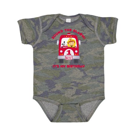 

Inktastic Fire Truck 1st Birthday Boy Gift Baby Boy Bodysuit