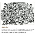 thumbnail image 4 of 80 Pack White Rhinestone Rivets, 7mm/0.28" Leathercraft Rivets Crystal Rivets, Silver Frame, 4 of 6