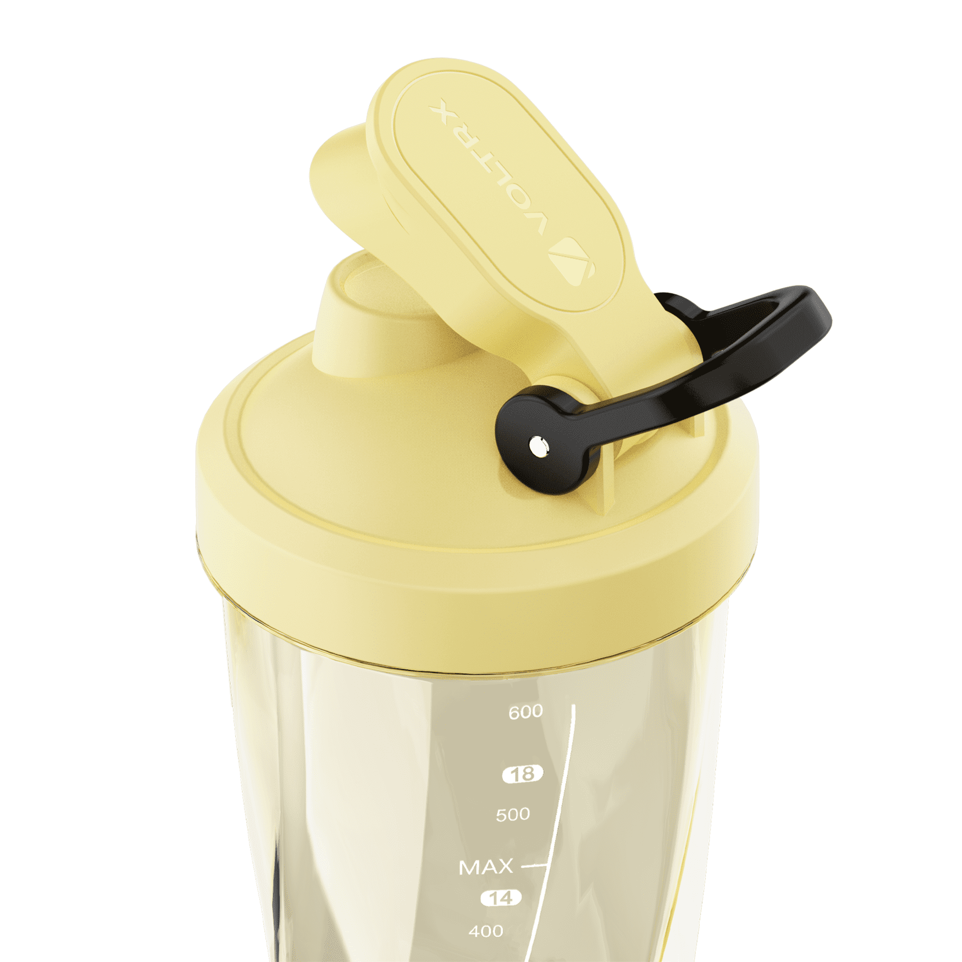 VOLTRX Electric Shaker Bottle - VortexBoost Portable USB C Rechargeable Protein Shake Mixer, Shaker Cups for Protein Shakes, BPA Free, Waterproof, Colored Light Base, 24 oz
