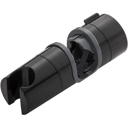 

Yozhu Adjustable Shower Head Holder 19-25mm (Outer Diameter) - Adjustable Holder for Bathroom Replacement Slide Bar 360 Degree Rotating Sprayer Holder Glossy Black