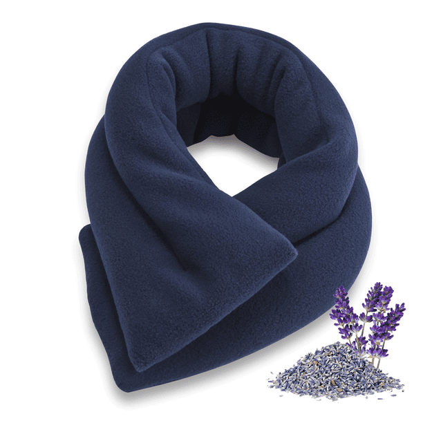 Sunny Bay Lavender Neck Wrap, Extra Long Microwavable Moist Heated Pad