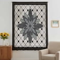 thumbnail image 2 of Retro Flowers Sheer Curtains 84 Inches Long, Boho Ethnic Retro Abstract Florals Grid Light Filering Curtains, Breathable Simi Curtain Privacy Drapes for Living Room Bedroom Window Treatment, 2 of 9