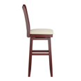 thumbnail image 3 of Weston Home Sheena Double X Back Bar Height Wood Swivel Stool, Antique Berry, 3 of 5