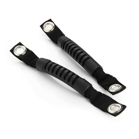 - 2 Xprite Black Jeep Windshield Pillar Rear Seat Grab Grip Handles