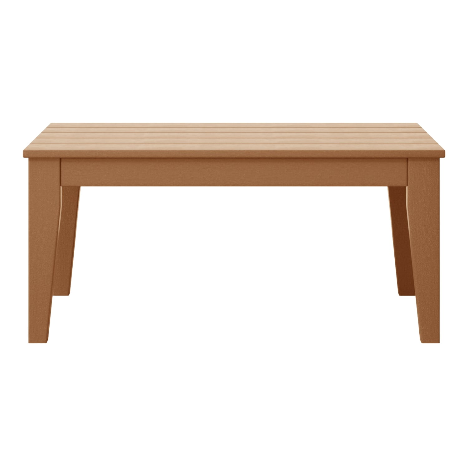 WestinTrends Malibu Low Outdoor HDPE Patio Rectangle Coffee Table, Teak