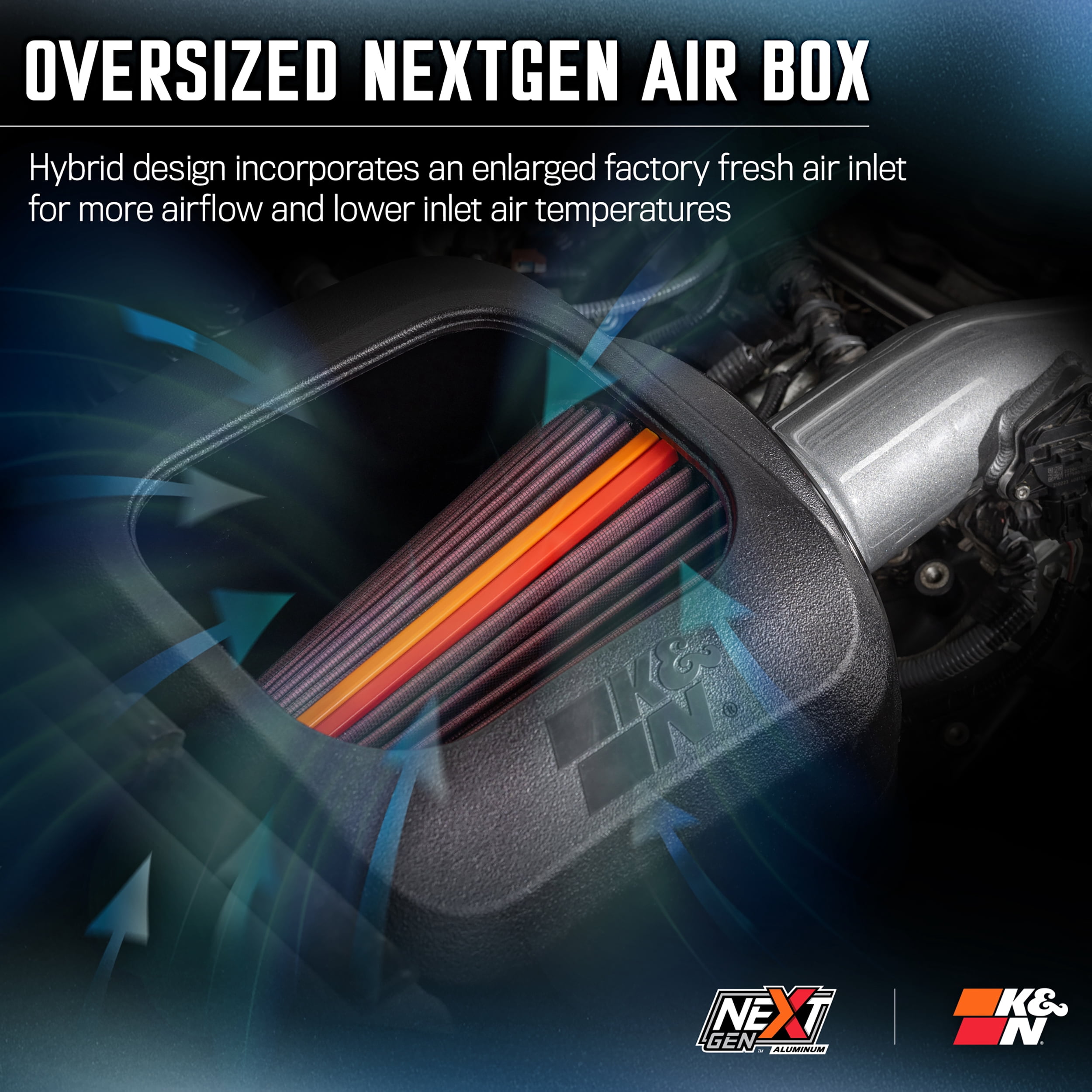 K&N NextGen Aluminum Cold Air Intake, 70-9039